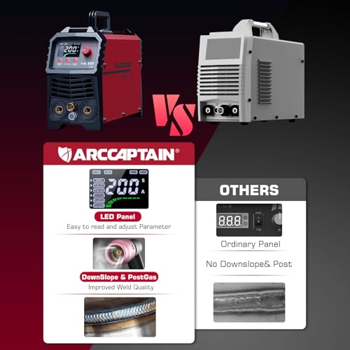 TIG Welder 200A, Dual Voltage 110V/220V, TIG/Stick 2-in-1 with LED Display V658