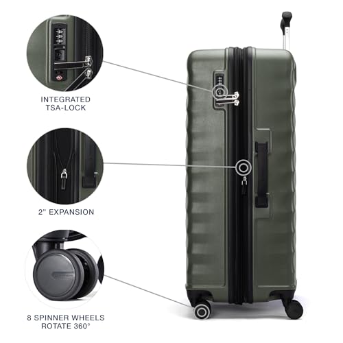 Hardside Expandable Carry-On Luggage with 8 Spinner Wheels and TSA Lock Q7052