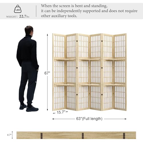 Japanese Shoji Style Folding Room Divider, 4 Panels, Black G5567