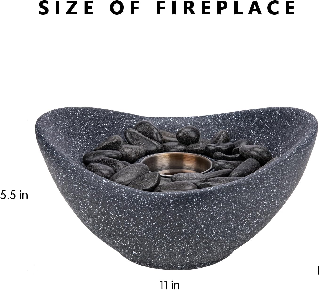 Tabletop Fire Pit Bowl, Multi-Fuel Portable Fireplace for Indoor and Outdoor Use, 11 Inch P9670