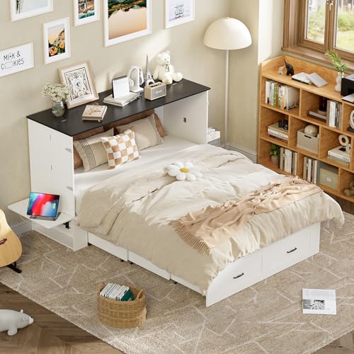 Murphy Bed Queen with Storage and Charging Station K2307