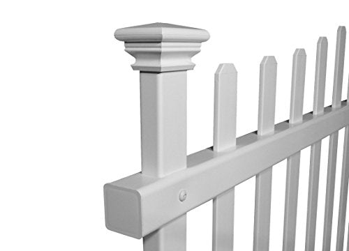 Vinyl Corner Picket Accent Fence, 40" W x 30" H, White C1065