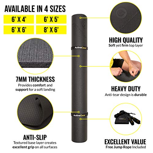 Large Exercise Mat for Home Workout 6 x 4 ft A926160