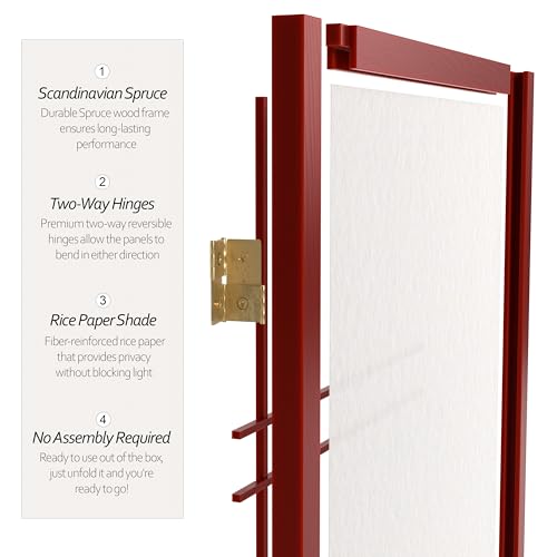 6 Panel Honey Room Divider D80902