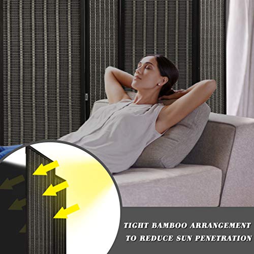 Bamboo Room Divider 6 Panel Folding Privacy Screen for Home H37149