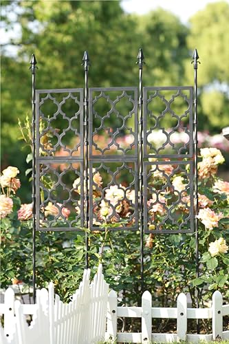 Garden Trellis for Climbing Plants, Rustproof Metal, White, Large U900