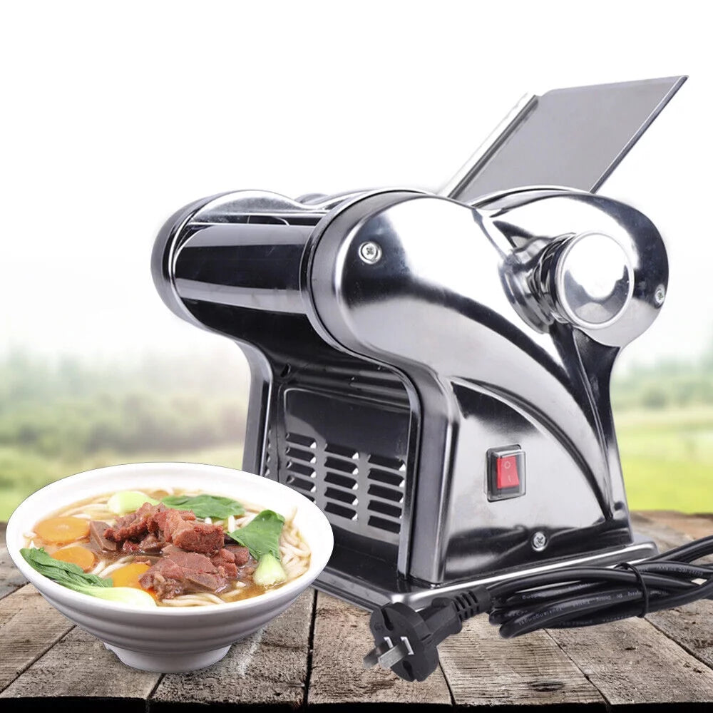 110V Commercial Electric Pasta Machine 6-Speed with Two Blades I397
