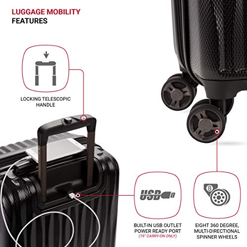 Expandable Hardside Luggage with Spinner Wheels and TSA Lock, Carry-On 19-Inch X51908