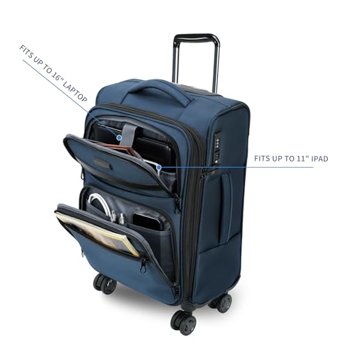 Softside Expandable Carry On Luggage with Spinner Wheels and TSA Lock B846