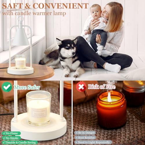Candle Warmer Lamp with Timer, Dimmable Wax Melter for Home Decor Q251247