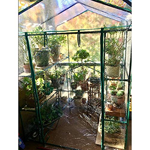4 Tier Mini Greenhouse with Locking Wheels and PVC Cover G459030
