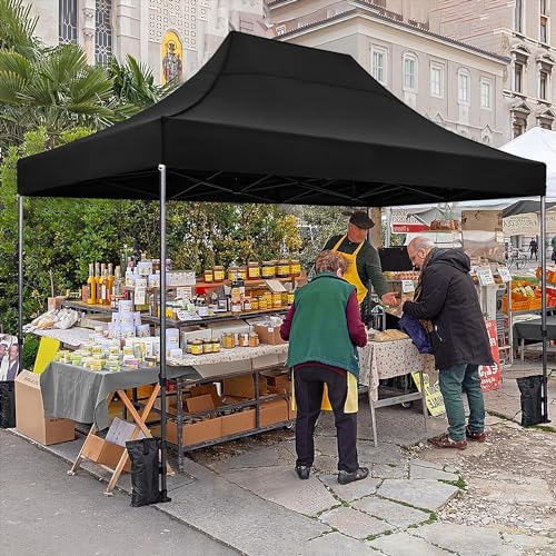 Heavy Duty Pop Up Canopy Tent 10x20 with Wheeled Carry Bag, White Q36763