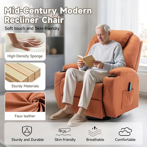 Rocking Recliner Chair with Massage and Heat for Adults H49678