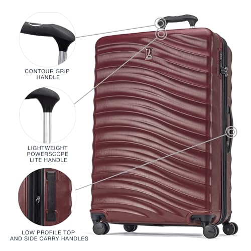Hardside Expandable Carry-On Luggage with 8 Spinner Wheels and TSA Lock Q7052