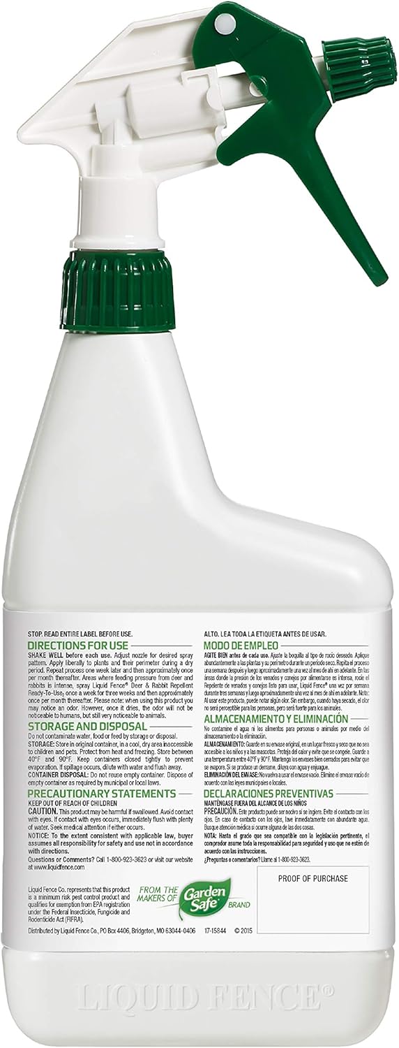Deer & Rabbit Repellent Ready-to-Use, 32 oz L3257