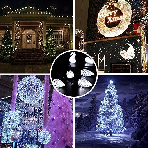 C9 Christmas Lights Cool White 16FT 25 LED Outdoor Connectable U834612