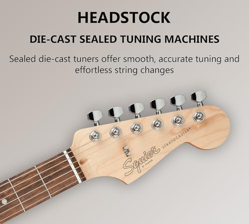 Stratocaster Electric Guitar Bundle with Amplifier, Gig Bag, Strap, Cable, Picks, and DVD F102