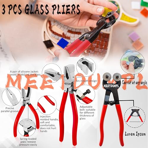 Stained Glass Kit for Adults with Diamond Grinder Bit and Soldering Iron F230