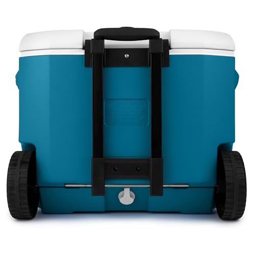 60qt Rolling Cooler with Wheels, Insulated Portable Chiller S628647