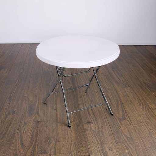 Portable 4 Foot Plastic Folding Table, Indoor Outdoor Heavy Duty, White Y15191