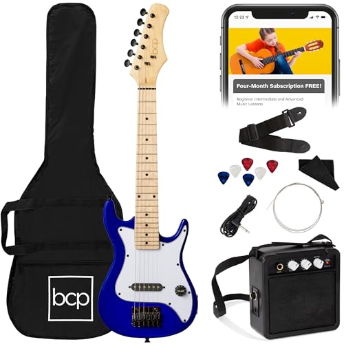 30in Kids Electric Guitar Beginner Starter Kit with Amplifier, Strap, Gig Bag, Picks J4176