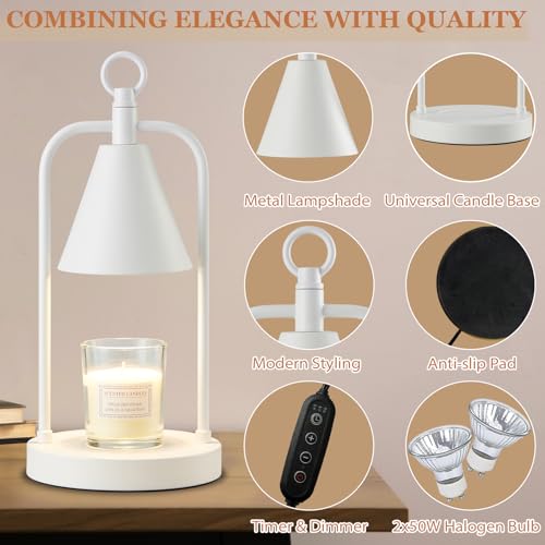 Candle Warmer Lamp with Timer, Dimmable Wax Melter for Home Decor Q251247