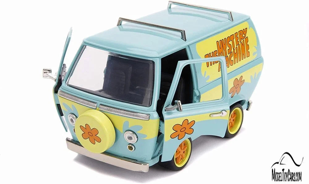Scooby-Doo Mystery Machine with Shaggy and Scooby Figures, 1/24 Scale Diecast Toy Car C4205