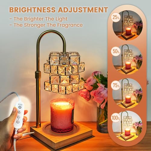 Candle Warmer Lamp with Timer, Adjustable Height, Dimmable W1712