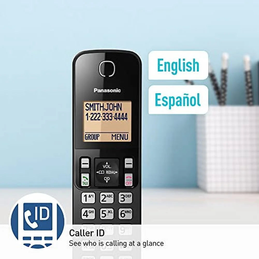 Cordless Phone System with 2 Handsets and Amber Backlit Display H87715