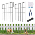 25 Pack Animal Barrier Fence, No Dig Garden Decorative Fence Rustproof Metal Defense Fence, Dog Rabbits Blocker Fence for Outdoor Yard, with Cable Ties and Cutting Plier Total 27ft(L) X 17inch(H)