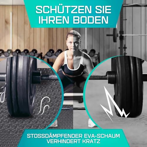 Puzzle Exercise Mat for Home Gym, EVA Interlocking Foam Floor Tiles with Border O344855