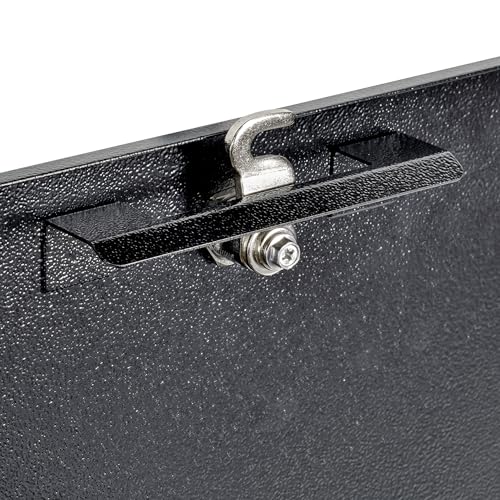 High Security Steel Locking Wall Mounted Mailbox, Black U4819