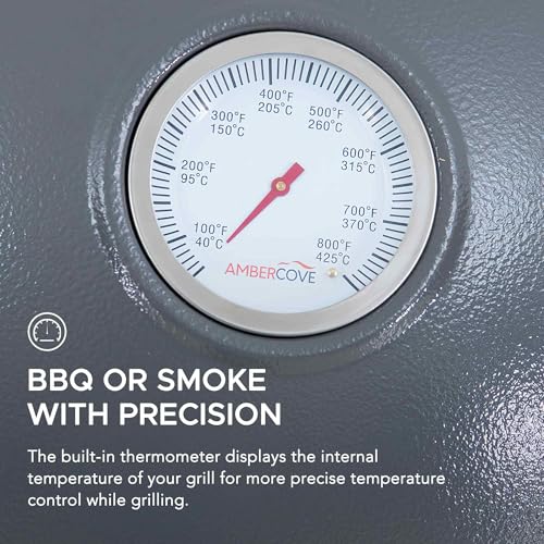 Charcoal Kamado Grill with Pizza Stone and Wheels Y970299