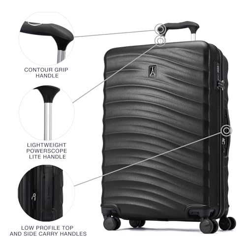 Hardside Expandable Carry-On Luggage with 8 Spinner Wheels and TSA Lock Q7052