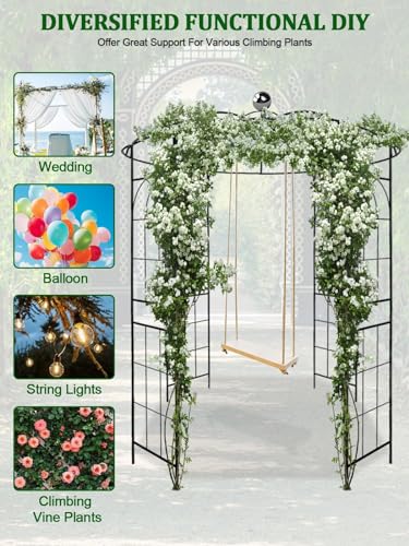 Birdcage Shape Garden Arch Plant Climbing Trellis for Outdoor Patio E83402