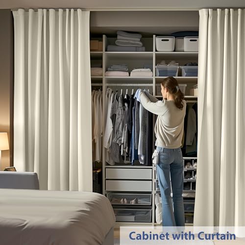 Room Divider Curtain Track Set, Blackout Panel, 8.3ft Wide A844312