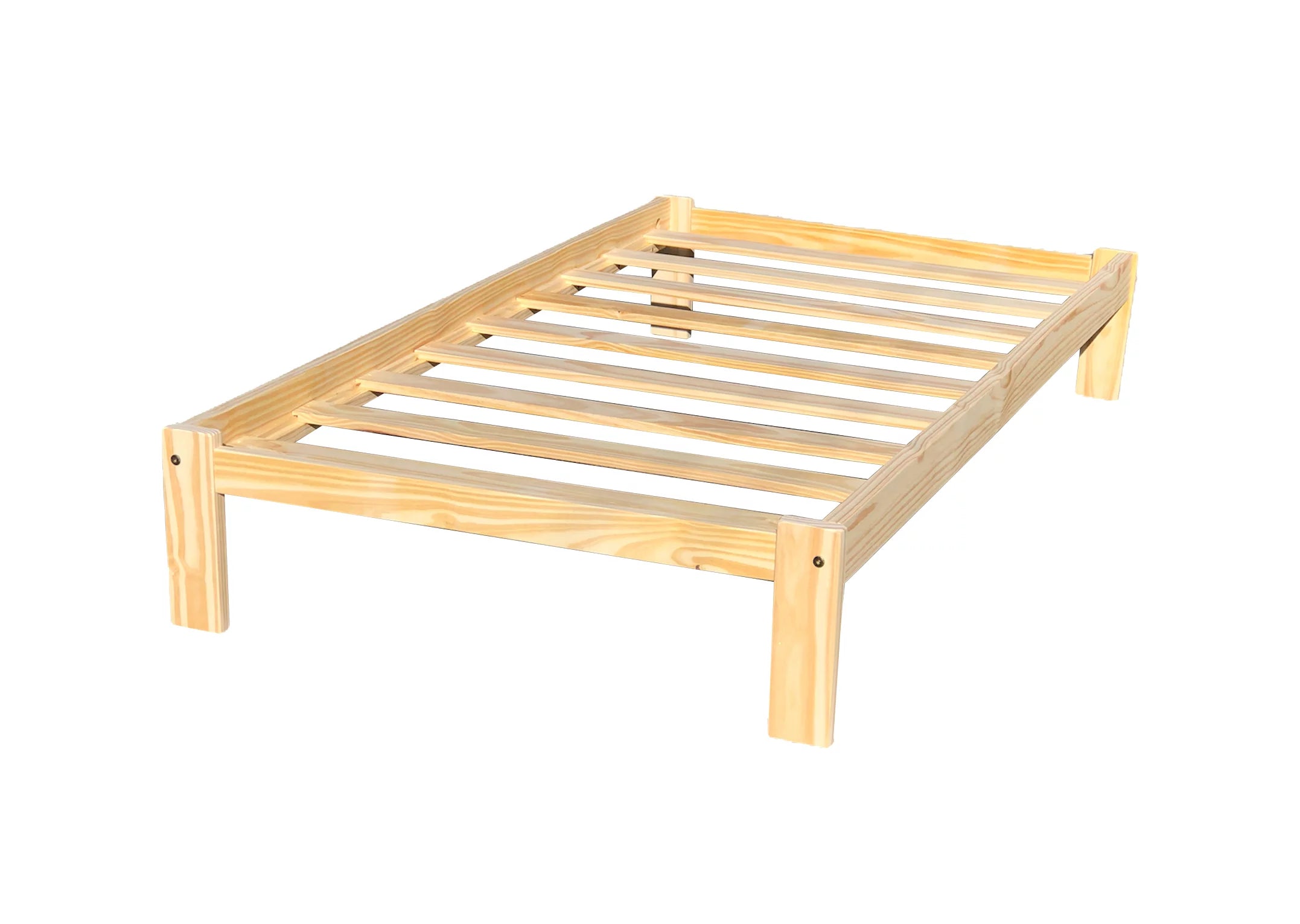 Twin Size Solid Pine Wood Platform Bed R403540