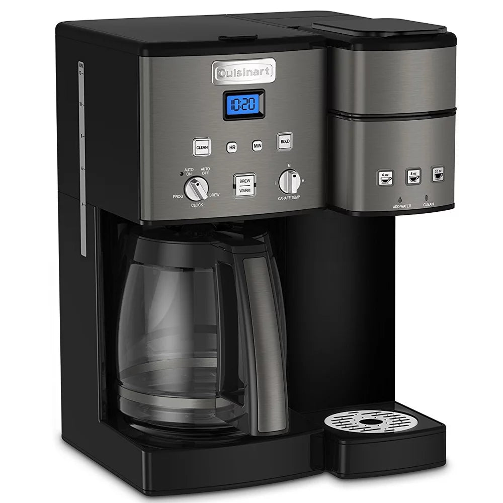 12-Cup Coffee Maker and Single-Serve Brewer, Black Stainless Z255