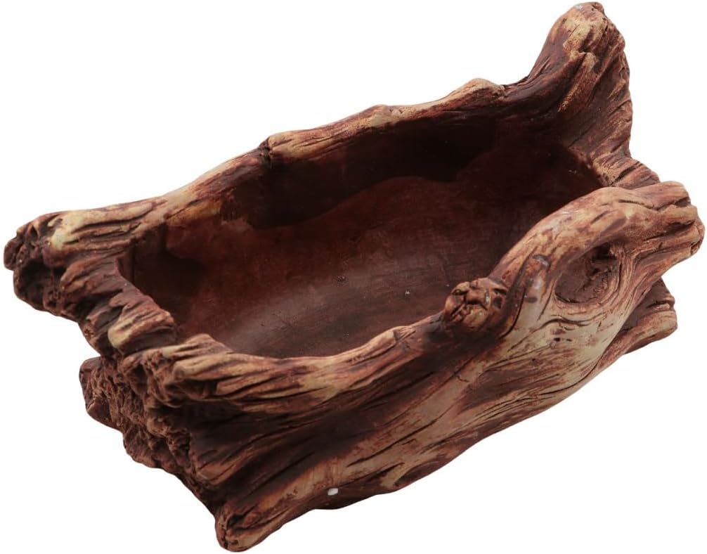 Wood Stump Planter with Drainage Hole for Succulents R5563