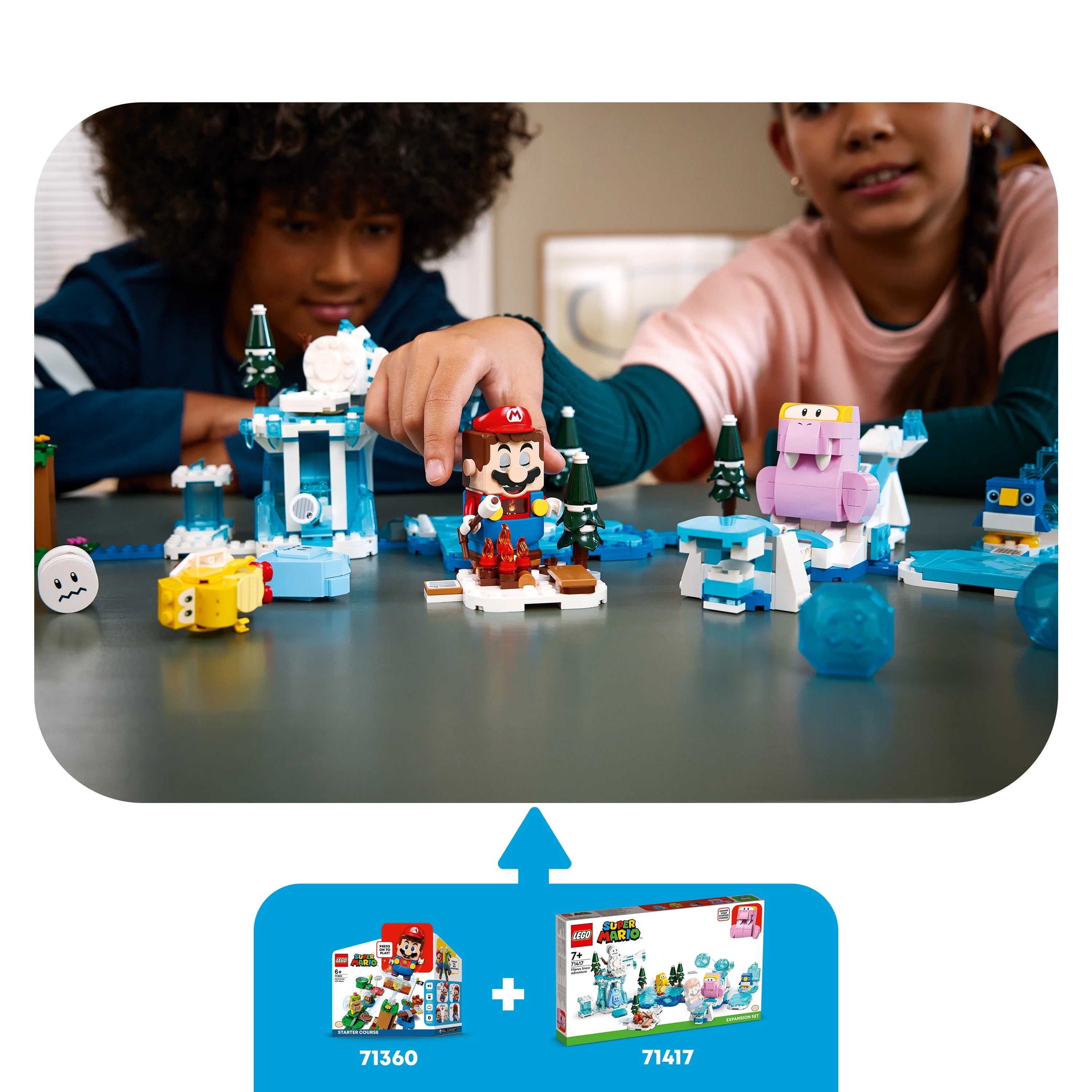Super Mario Fliprus Snow Adventure Expansion Set 71417, Toy for Kids with Freezie and Baby Penguin Figures R2380