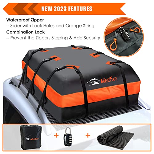 Car Roof Bag Waterproof 15 Cubic Feet for Cars with or without Rack H123285