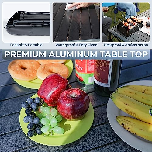Folding Camping Table Aluminum Roll Up Portable Picnic Table Q486920
