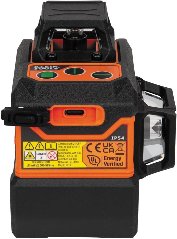 Compact Self-Leveling Laser Level, Green 360-Degree Planes, Rechargeable I34889