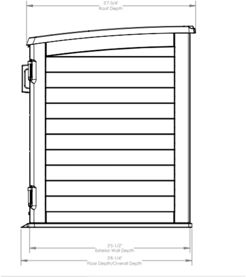 Horizontal Storage Shed with Floor J246