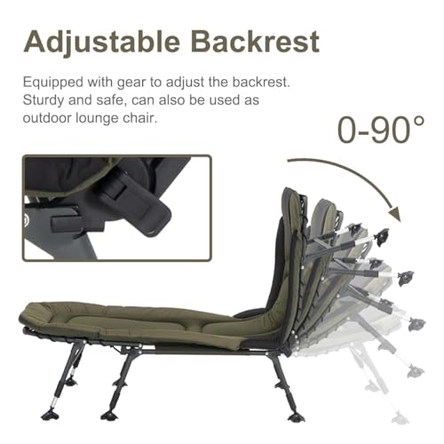 Camping Cot for Adults with Carry Bag, Heavy Duty Folding Bed with Padded Cushion D77188