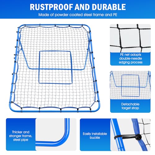 Volleyball Baseball Softball Rebounder Net for Backyard Training R2731