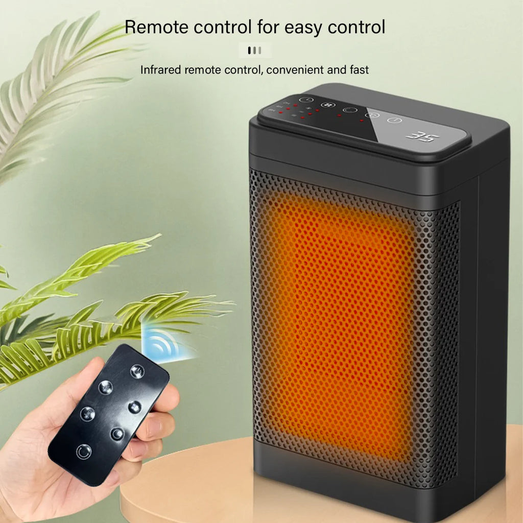 1500W Portable Electric Heater with Thermostat and Remote E1296