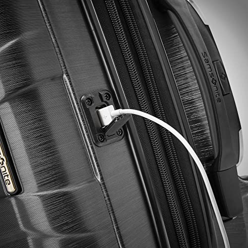 Hardside Expandable Carry-On Luggage with Spinner Wheels, Black, 20-Inch O253