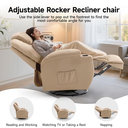 Rocking Recliner Chair with Massage and Heat for Adults H49678