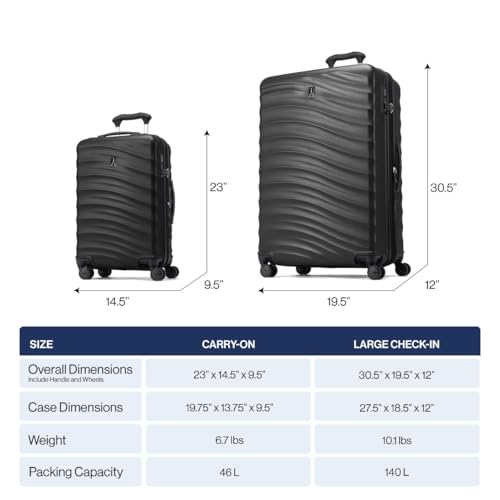 Hardside Expandable Carry-On Luggage with 8 Spinner Wheels and TSA Lock Q7052